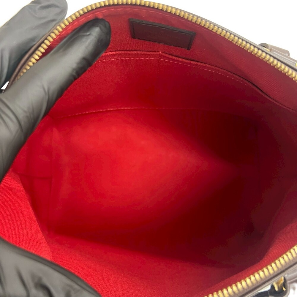 LOUIS VUITTON Authentic Brown Damier Leather Tote Bag - Picture 9 of 10